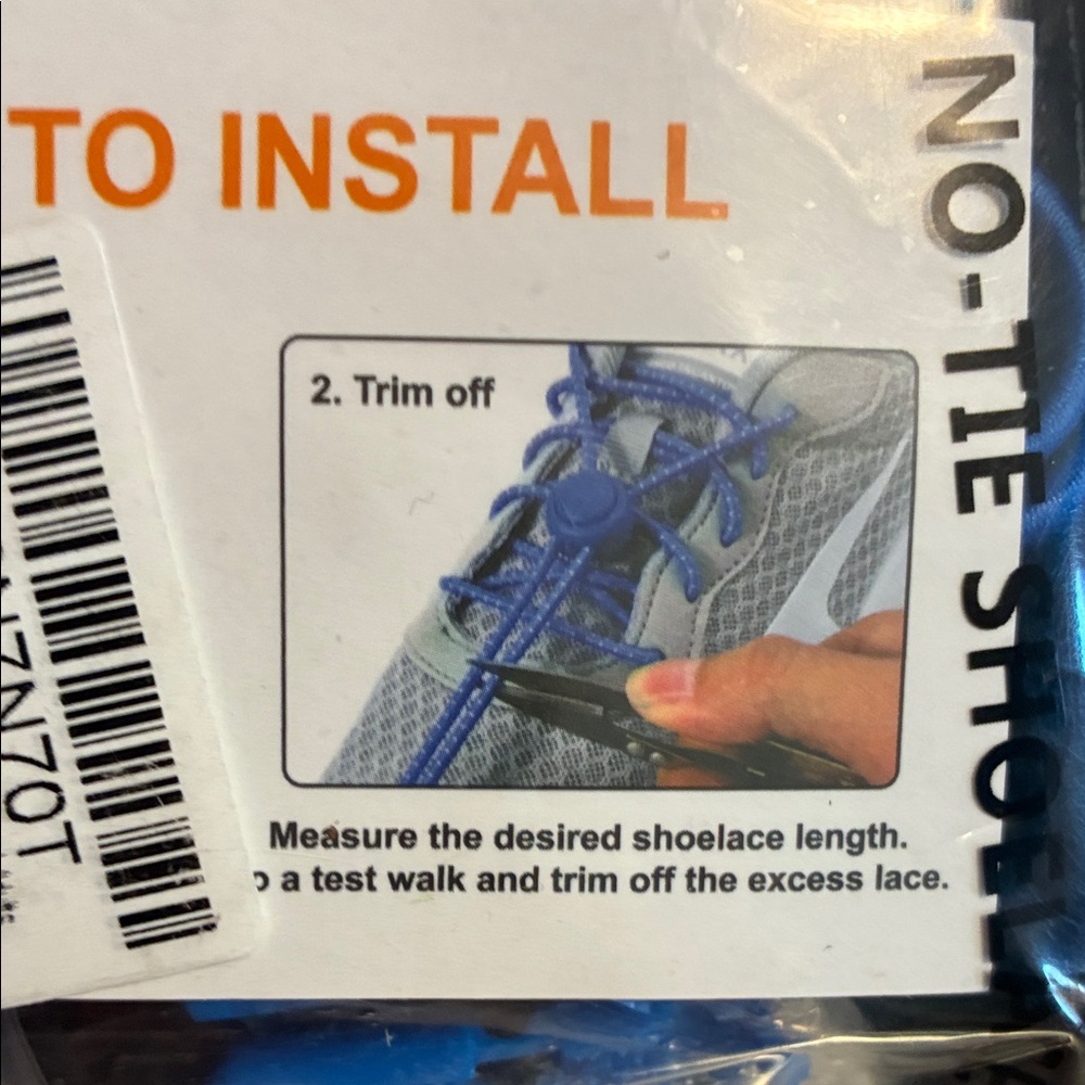 No-Tie Elastic Shoelaces - Blue - Picture 4 of 4